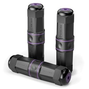 VCELINK Outdoor Waterproof RJ45 Coupler IP68-1000Mbps High-Speed, Tool-Free Installation, Shielded Waterproof Ethernet Connector, Cat6/Cat5E/Cat5, PoE Network LAN Extender, 3-Pack (4.43in)