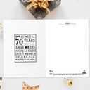 10 x Asmallgf Happy 70th Birthday Gift for Woman Man, Best Card for 70 Year Old Mom Dad Grandpa Granny, 70 Husband Wife Birthday Decorations, Gifts for Him Her