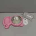 Dog Bowls, Cat Food and Water Bowl Set with Water Dispenser and Stainless Steel Bowl for Cats and Small Dogs - Pink