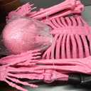 JOYIN 5.6 FT Halloween Posable Skeleton Life Size, Giant Outdoor Yard Skeletons, Pink Plastic Skeleton with Movable Joints for Haunted House Props, Halloween Decorations, Spooky Scary Skeletons Party