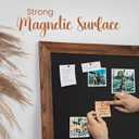 Loddie Doddie Magnetic Chalkboard Sign - 20 x 30 in, Rustic Wood Frame - Easy-Erase Chalk Calendar - Photo & Memo Magnet Display - Wall-Mount Magnetic Bulletin Board