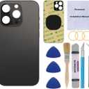 OEM Rear Back Glass Replacement for iPhone 14 Pro 6.1 inches with Reparing Toolkit and Pre-Installed Adhesive (Space Black)