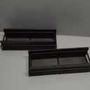 Magnetic Spice Rack for Refrigerator, 4 Pack 100% Metal Strong Magnet Fridge Shelves, Space Saving Spice Organizer, No Drilling Moveable Home Kitchen Laundry Room Storage Organization, Brown