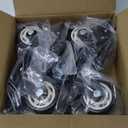 Caster Wheels - 3 Inch Casters Set of 4 Heavy Duty, BOSGEOT Locking Industrial Caster with 360 Degree No Noise Polyurethane Wheels, Swivel Plate Casters with Brake - Pack of 4