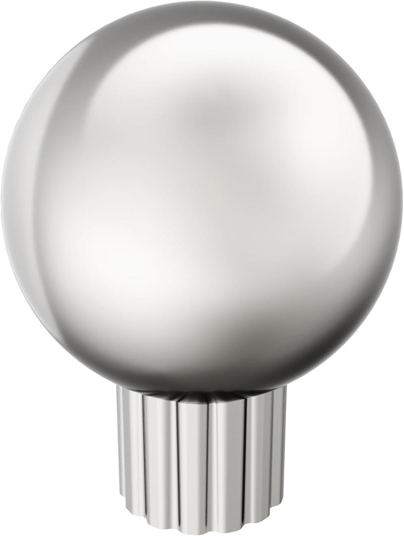 Amerock Cowrie 1-1/8 inch (29mm) Diameter Polished Nickel Cabinet Knob, BP37700PN