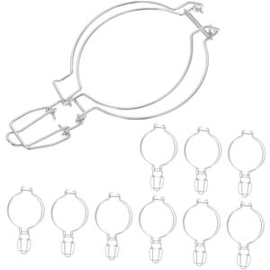 10pcs Stainless Steel Wire Lock Buckle for Glass Jar Sealing Kitchen Fasteners for Home Restaurant Storage Use Clamp for Airtight Seal (17.00X9.00X1.00CM, Silver)
