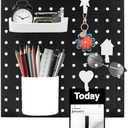 Black Pegboard Wall Organizer Wall Mount Pegboard Kits Wall Mount Plastic Display Peg Board Pegboard Combination Kit Organizer Accessories for Garage Workbench Accessories (Black - B)