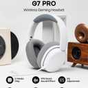 EPOMAKER X Aula G7 Pro Wireless Gaming Headset, Dual Mode BT5.3 & 2.4GHz, 7.1 Surround Sound, 80+ Hour Battery, RGB Light, with Noise Canceling Mic for PS5, PS4, Switch, PC (White)