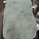 Looxii Muslin Burp Cloths 6 Pack - 20" x 10" - Ultra Soft & Absorbent, 6-Layer 100% Cotton for Spit Up & Drool- Gentle Baby Burping Cloth, Newborn Boys Girls Essentials, Dark Green