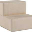 ZINUS Foam 13 Inch 2-Step Step Pet Stairs / Pet Ramp for Cats and Dogs, Extra Small, Beige