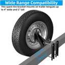 Qualward Spare Tire Mount Bracket for Trailer, Spare Tire Carrier Powder Coat Steel Black, Fits Most 4 & 5 & 6 Lugs Wheels on 4", 4.5'', 4.75'', 5" or 5.5" Bolt Patterns