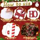 Roowest 37 Pcs Christmas HOHOHO Decorations DIY Foam Hanging Peppermint Ornaments for Christmas Tree Candy Lollipop Craft for Xmas Tree Home Supplies