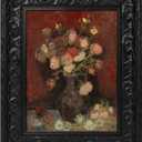 Antique DIY Wood Frame for 20x24 Canvas Paintings, No Front & Back, 2.6" Wide Vintage Frames For Baroque Victorian Wall Art Prints Class Artwork Designer, Home Office Gallery Decor (Black)