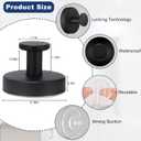 4 PCS Suction Cup Hooks for Shower, Hooks for Inside Shower, Removable Towel Hooks for Bathroom Wall, Kitchen, Glass, Tile, Mirror, Bath Robe Looafh Hook for Hanging (Black)