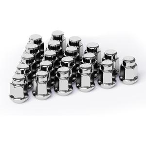 TIROL 20pcs M12X1.5 Lug Nuts, Compatible with Ford Focus, Chevrolet Impala, HHR Malibu, Buick Cadillac Chrysler Dodge GMC Lincoln One-Piece Design, Factory Acorn Wheel Lugnuts - 1.38" Height 3/4" Hex