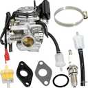 GY6 150cc Carburetor for 125cc 150cc GY6 4 Stroke Engines Electric Choke Motorcycle Scooter Moped ATV Go Kart Part 24mm Carb QMJ/QMI157 QMJ/QMI152