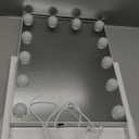 Vanity Mirror with Lights, Makeup Mirror with 12 Dimmable Bulbs 3 Color Lighting Modes,Detachable 5X Magnification Mirror,360Rotation (Off White)