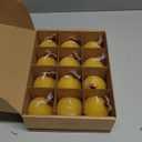 DEYBBY Natural Beeswax Candles Bulk Set of 12, Small Bee Votive Candles with Little Bee Decorations as Gift (Yellow)