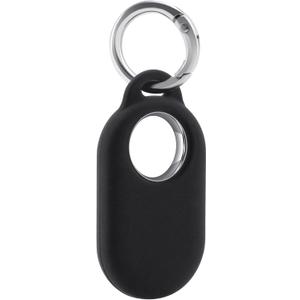 BlingKingdom Samsung Galaxy Smart Tag 2 Case SmartTag2 Cover Silicone SmartTag2 Holder with Keychain for Pet Collar Key Bag Luggage (Black)
