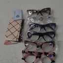 6 Pack Fashion Cat Eye Reading Glasses for Women Blue Light Blocking Oversized Spring Hinges Computer Readers +1.75