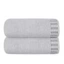 MALLONI HOME Cotton 2 Pack Oversized Bath Towel Set 28x55 inches, Large Bath Towels, Ultra Absorbant Compact Quickdry & Lightweight Towel, Ideal for Gym Travel Camp Pool - Light Grey