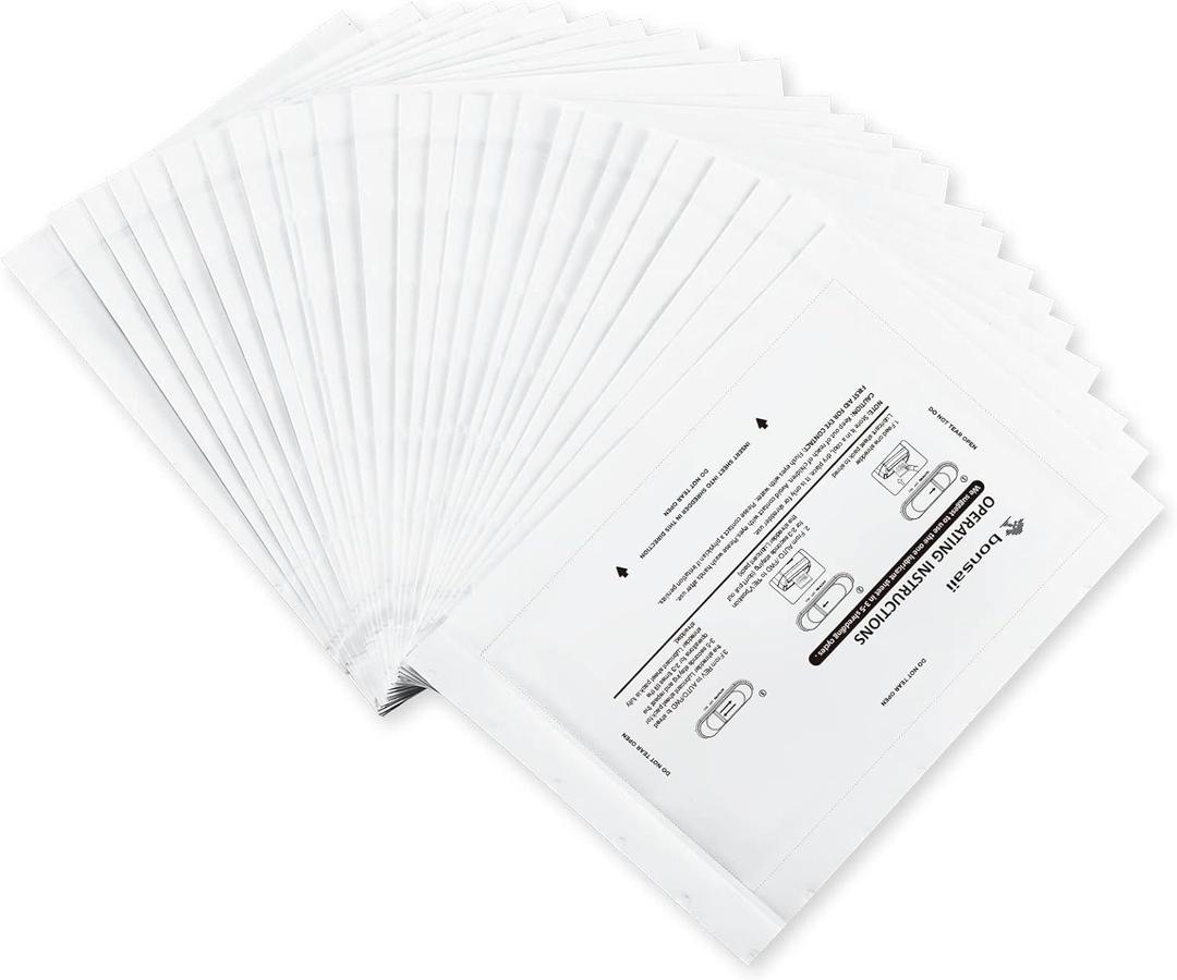 Bonsaii Paper Shredder Lubricant Sheets, 24-Pack (8.4 x 5.9 inch/Piece)