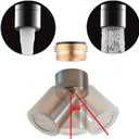 TOTOMO Kitchen Sink Faucet Aerator (Solid Brass) 2 Spray-mode (Shower&Bubble Stream) 360 Swivel Booster Sprayer adapter Water Saving Head attachment replacement - Brushed Nickel