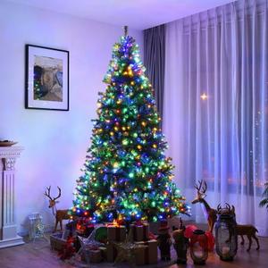  8Ft Pre-Lit Artificial Christmas Tree Hinged 750 LED Lights