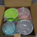 4 Pack Creami Pint Containers and Lids for Ninja, Compatible with Ninja NC299 NC300 NC301 Series Creami Maker Machine Accessories, BPA Free & Dishwasher Safe, Assorted Colors