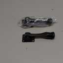 QCAA Solid Brass Drop Down Door Stop, 4", Matte Black, 2 Pack