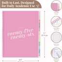 2 x Rileys Academic Planner 2025-2026, Daily, Weekly & Monthly Planner, July 2025 - June 2026, Student Notes Pages, Twin-Wire Binding, Weekly Agenda for School & Work (8.5 x 11-Inches, Pink, Diagonal)