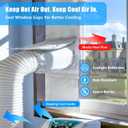Portable Air Conditioner Window Seal Kit for Sliding Windows Portable AC Window Vent Kit with Dual Hose Openings Trim/Fold-to-Fit (11x40inch / 28x102cm)