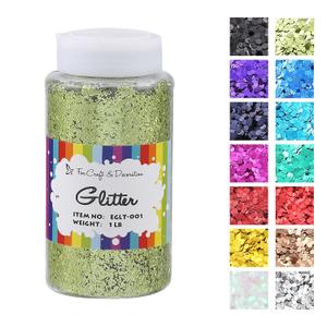 Craft and Party, Craft Glitter for Craft and Decoration 1 Pound Bottled (Chunky - 1/24", 0.040",1mm, Apple Green)