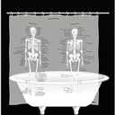 Human Skeleton Shower Curtain - EVA Vinyl, 71" x 71"