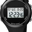 XCZAP Outdoor Sport Watches Alarm Clock 5Bar Waterproof LED Digital Watch (All Black)
