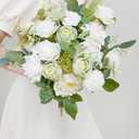 Artificial Flower Combination Box Set Artificial Flower Loose Leaves and Stems DIY Wedding Center Bouquet Bride Wedding Baby Shower White