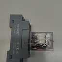 TWTADE/AC 24V Relay 10A Electromagnetic Power Coil Relay 8 Pins DPDT 2NO+2NC with Indicator Light and Socket Base -YJ2N-LY