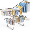Clothes Drying Rack, Foldable 2-Level with 70" Adjustable Wings, X-Large