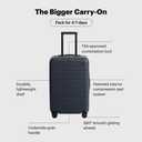 Away Bigger Carry-On Luggage, Lightweight Hardside Large Suitcase with Spinner Wheels, TSA Lock, Airline Approved, Navy Blue