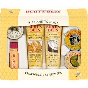 Burt's Bees Gifts Ideas - Tips and Toes Set, 6 Travel Size Products in Gift Box - 2 Hand Creams, Foot Cream, Cuticle, Hand Salve and Lip Balm