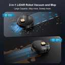 Robot Vacuum and Mop, 11500 Pa Suction, 3-in-1 Robotic Vacuum with Smart LiDAR Navigation, 90 Day Self-Emptying,160 Min Runtime,App/Alexa/Voice Control, Ideal for Pet Hair, Carpet & Hard Floor