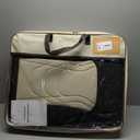 FREESOO Car Seat Covers Full Set, Beige Leather Seat Covers for SUV Trucks Cars, Waterproof Car Seat Cover Back Seat and Front, Luxury Auto Seat Covers Protector Cushion Fit for Most Vehicles (#1 S2 Full Set - 5PCS)