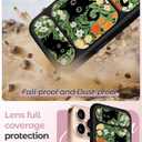 Camera Cover Stand Case for iPhone 13 Pro Max - 6.7 inch Women Mujer Girl Girly Unique Cute Aesthetic PU Leather Folio Folded Flipped Holder with Magnetic Closure, Cat Floral Flower