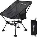 MOON LENCE Portable Camping Chair Backpacking Chair - The 4th Generation Ultralight Folding Chair - Compact, Lightweight Foldable Chairs for Hiking Mountaineering, Beach