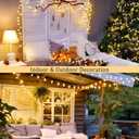 JMEXSUSS 100 LED Connectable Globe String Lights Indoor Bedroom, 33ft Warm White Christmas Lights Plug in with Remote, 8 Modes Hanging Fairy Light Outdoor for Room Classroom Party Spring Home Decor