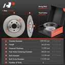 A-Premium 11.80 inch (299.9mm) Rear Solid Disc Brake Rotors + Ceramic Pads Kit Compatible with Select Audi Models - A4 2009-2016, A4 Allroad, A4 Quattro, Q5, A5, A5 Quattro, Allroad, 6-PC Set