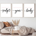 Spa Wall Art Set of 3 Blush Pink Body Sculpting Wall Decor Spa Salon Pictures and Wall Art Girl Esthetician Artwork Poster Prints for Spa Massage Room Girl Room Bedroom 16x24 Inch Unframed 