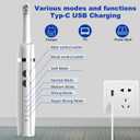 Tooth Polisher,Teeth Polishing Kit for Daily Cleaning,Polishing Then Whitening of Tooth (Professional Toothpaste Include),USB Rechargeable Dental Polisher with LED Light,6 Heads,5 Speed Modes