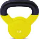 JFIT Kettlebell Weights Vinyl Coated Iron - 12 Size Options, 5lbs-50lbs - Coated for Floor and Equipment Protection, Noise Reduction, Ballistic, Core, Weight Training