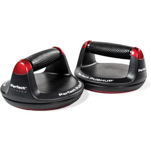 Perfect Pushup Elite - Rotating Handle Design with Steel Ball Bearings for Smooth, Effortless Handle Rotation - Ergonomic Grips, 8" Base & Textured, Non-Slip Bottom Treads - Supports up to 400lbs